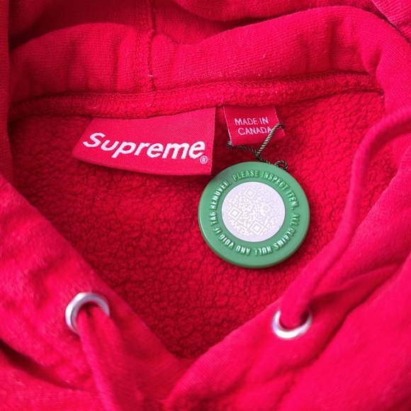 Authentic SUPREME Embroidered Hoodie M - Picture 4 of 7